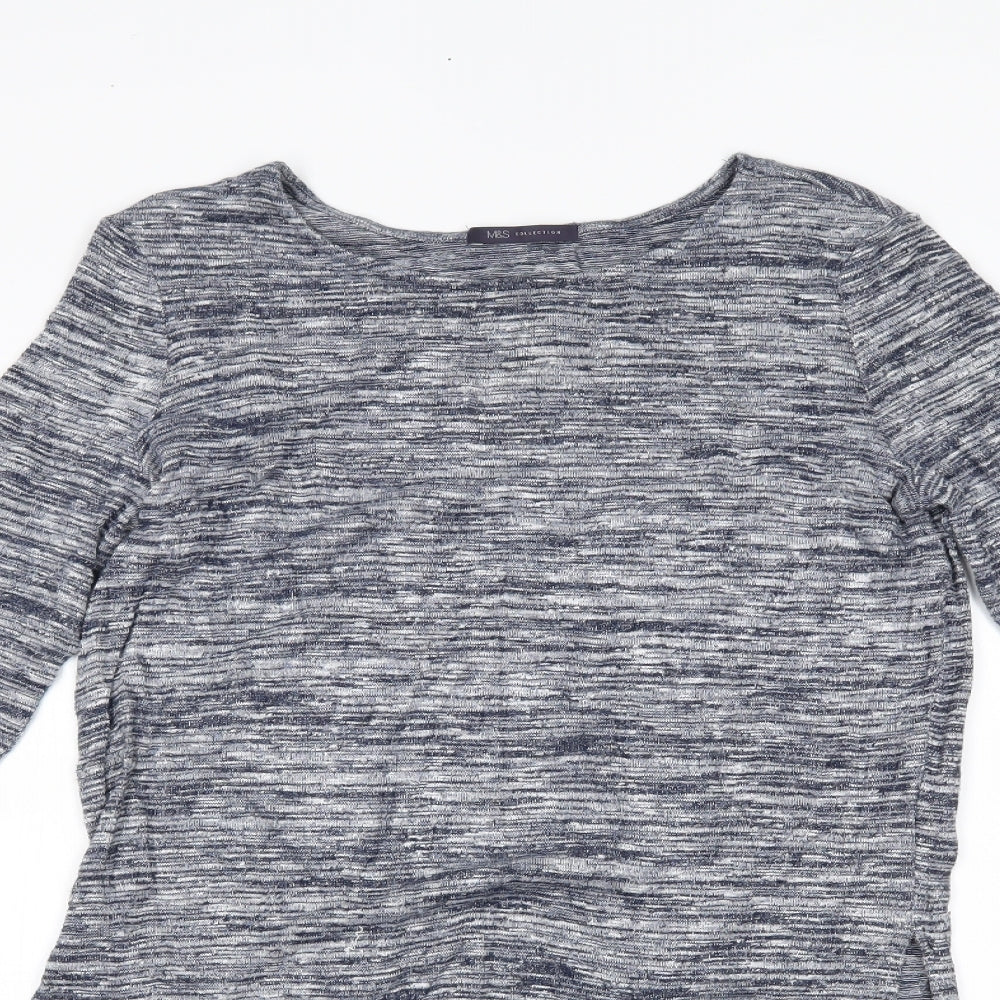Womens UK Size 8 Marks and Spencer Blue Basic Blouse
