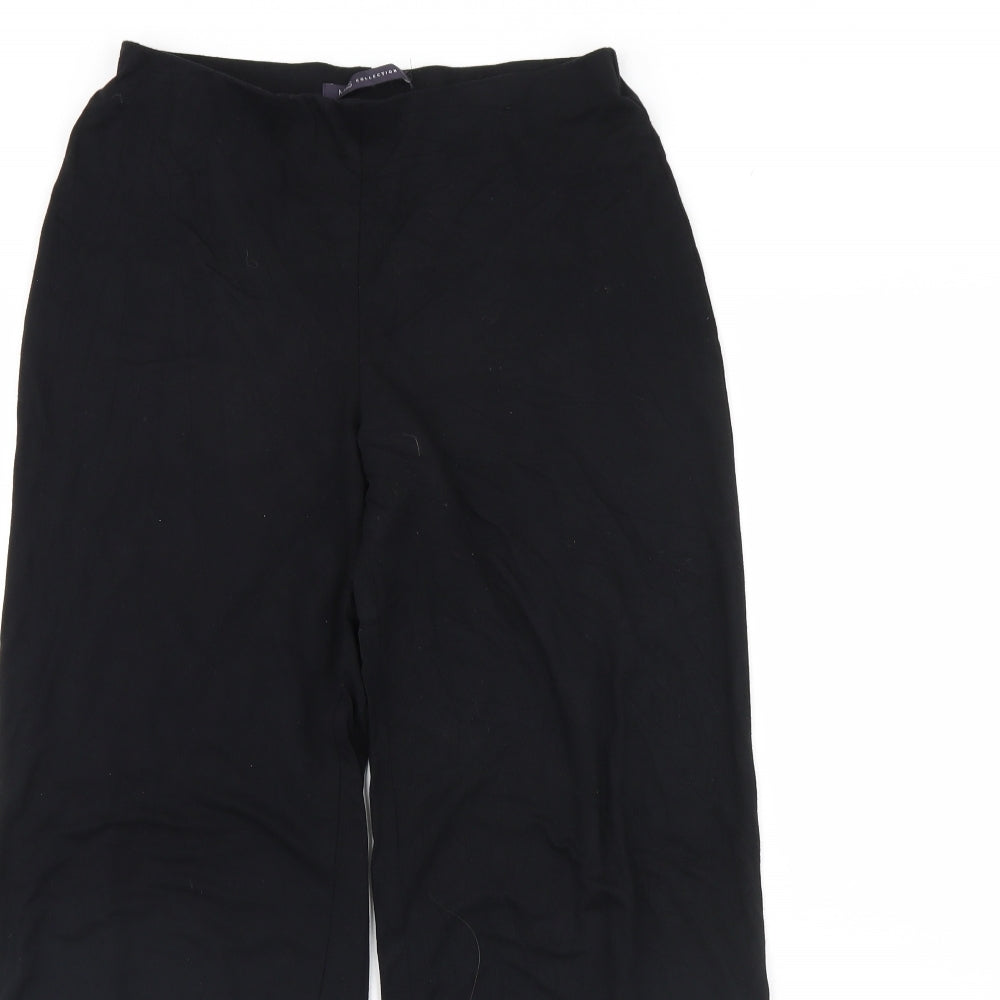 Womens UK Size 10 m&s Regular Fit  Black Trousers