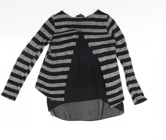 Womens UK Size S New Look Black Basic Blouse