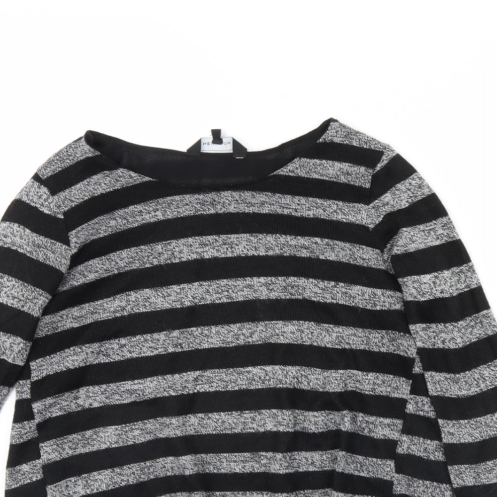Womens UK Size S New Look Black Basic Blouse