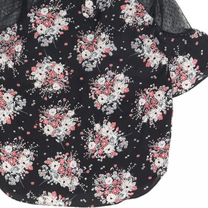 Primark Womens Black Floral  Basic Blouse Size 12