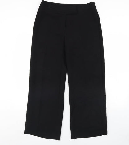 Womens UK Size 12 M&S Regular Fit Dress Pants Black Trousers