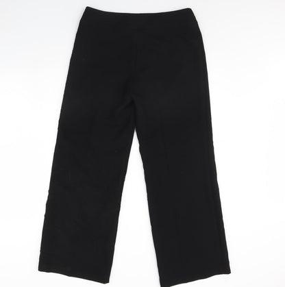 Womens UK Size 12 M&S Regular Fit Dress Pants Black Trousers