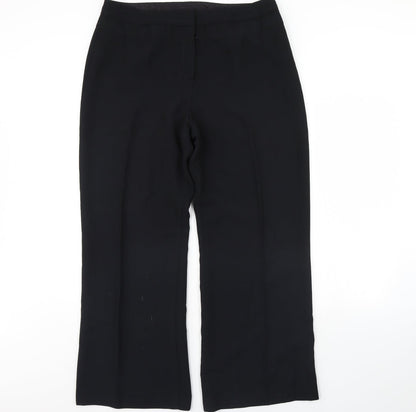 Womens UK Size 40 in M&S Regular Fit Dress Pants Black Trousers