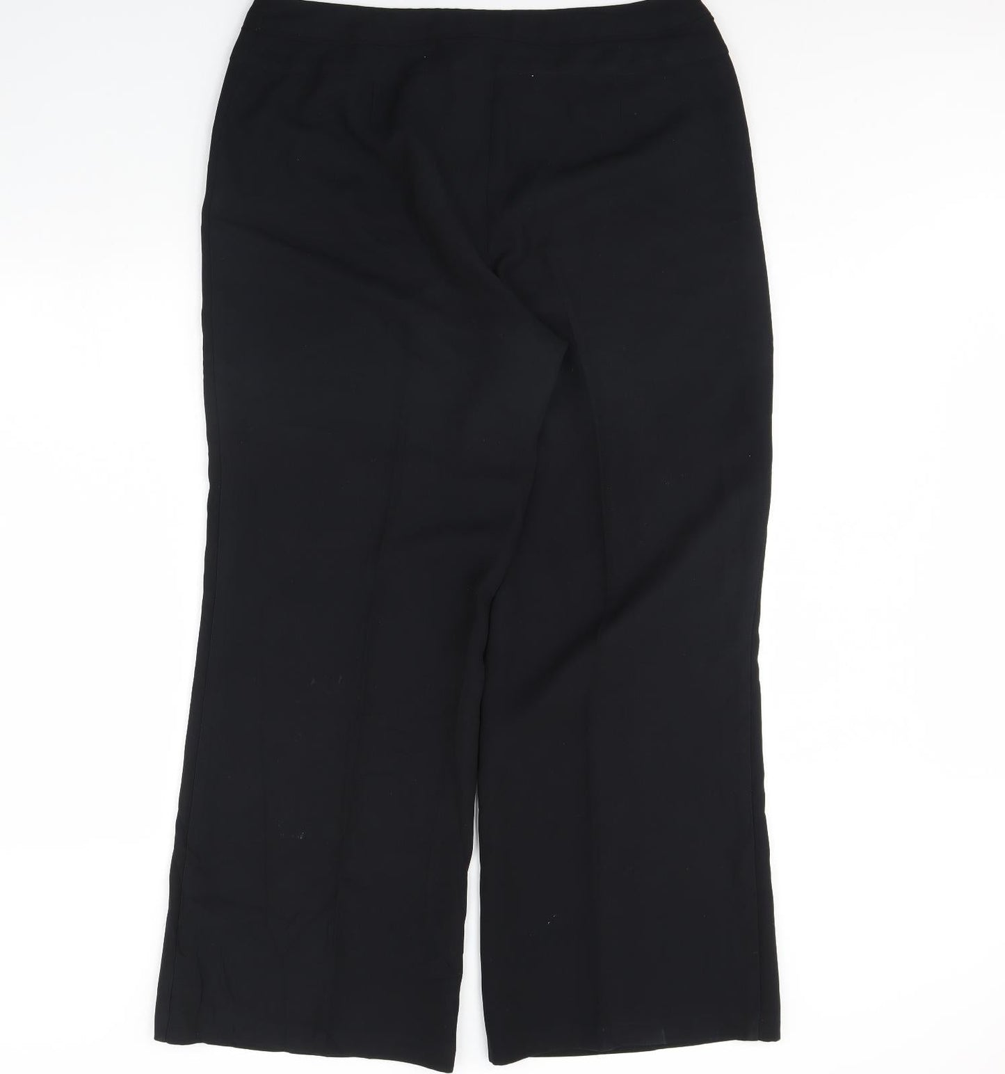 Womens UK Size 40 in M&S Regular Fit Dress Pants Black Trousers
