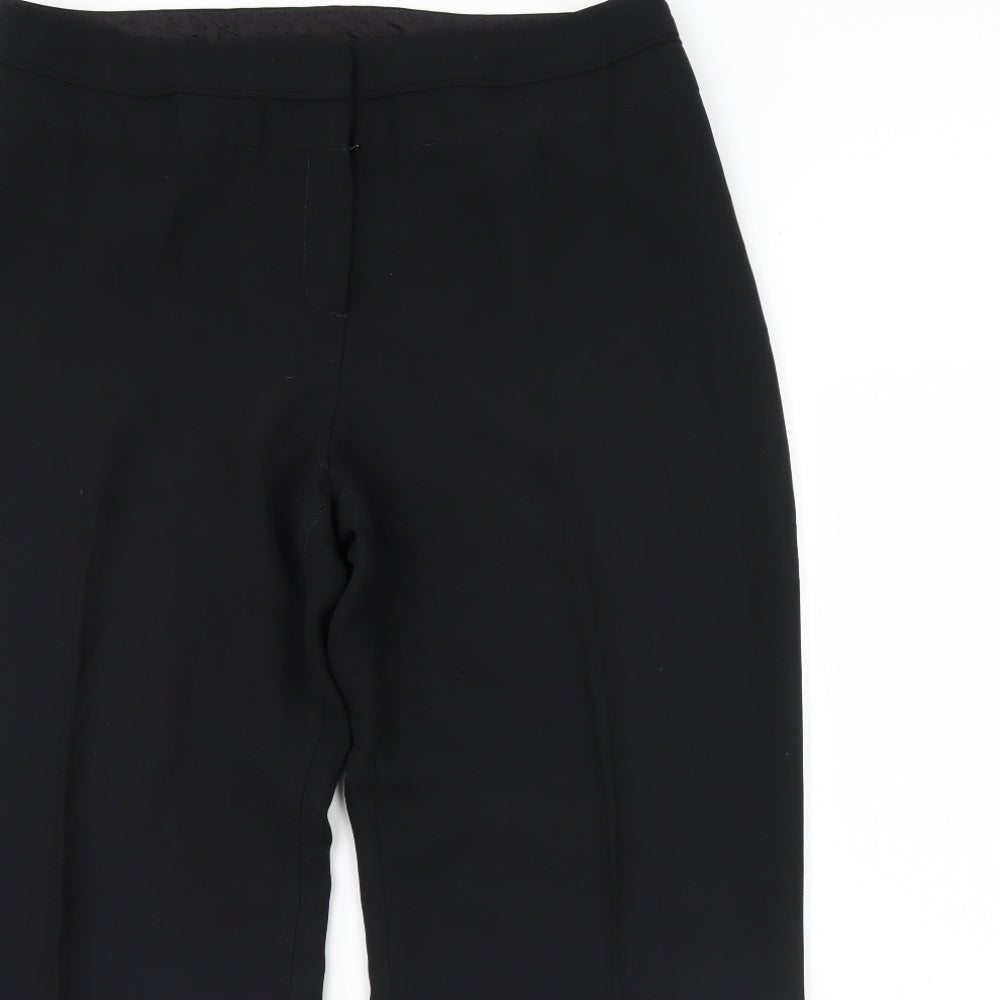 Womens UK Size 40 in M&S Regular Fit Dress Pants Black Trousers