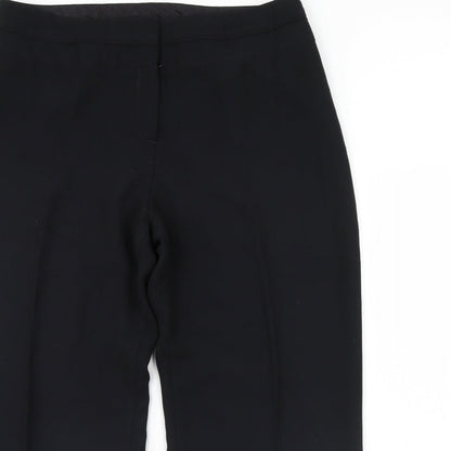 Womens UK Size 40 in M&S Regular Fit Dress Pants Black Trousers