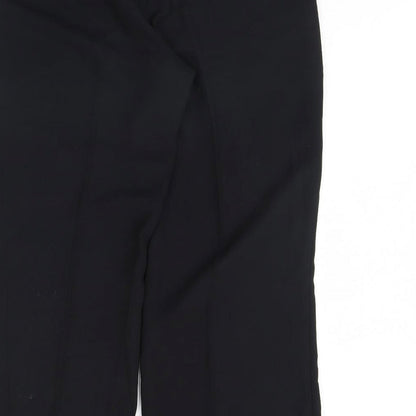 Womens UK Size 40 in M&S Regular Fit Dress Pants Black Trousers