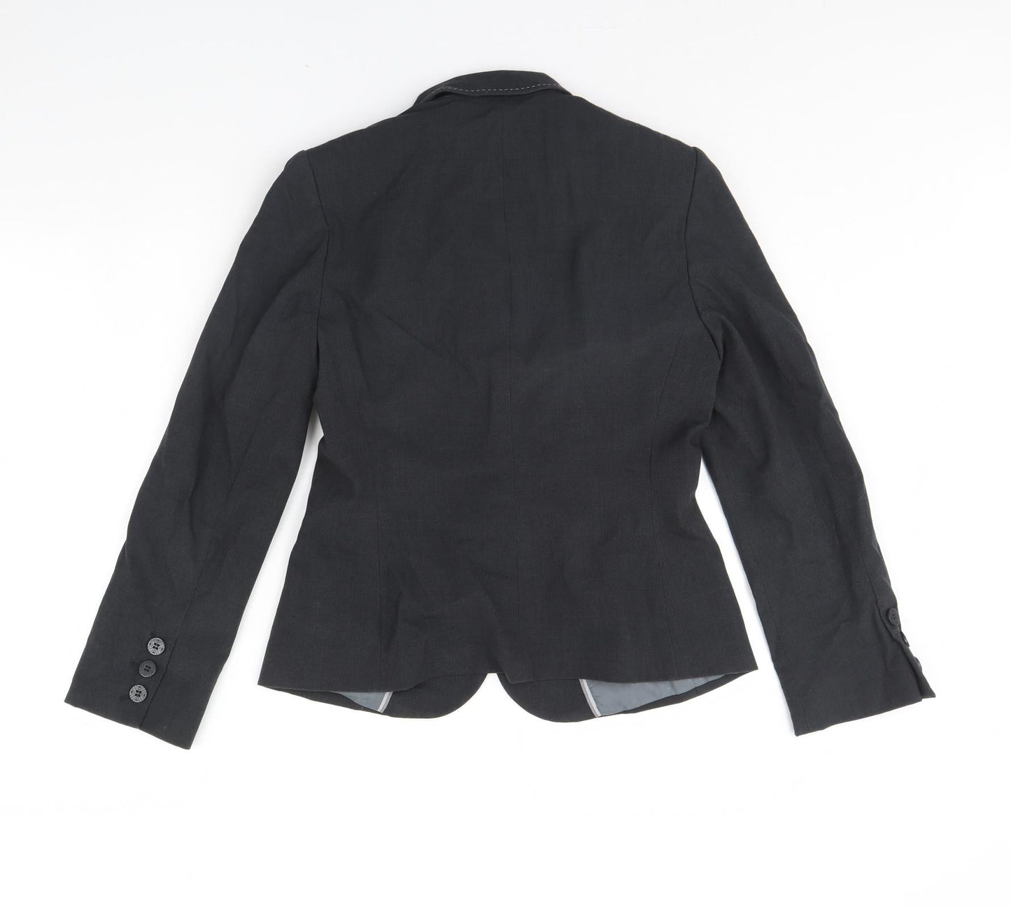 m&s Womens Grey   Jacket Blazer Size 12  - Shoulder Pads