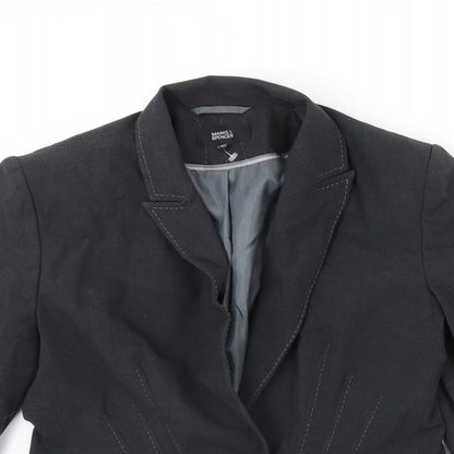m&s Womens Grey   Jacket Blazer Size 12  - Shoulder Pads