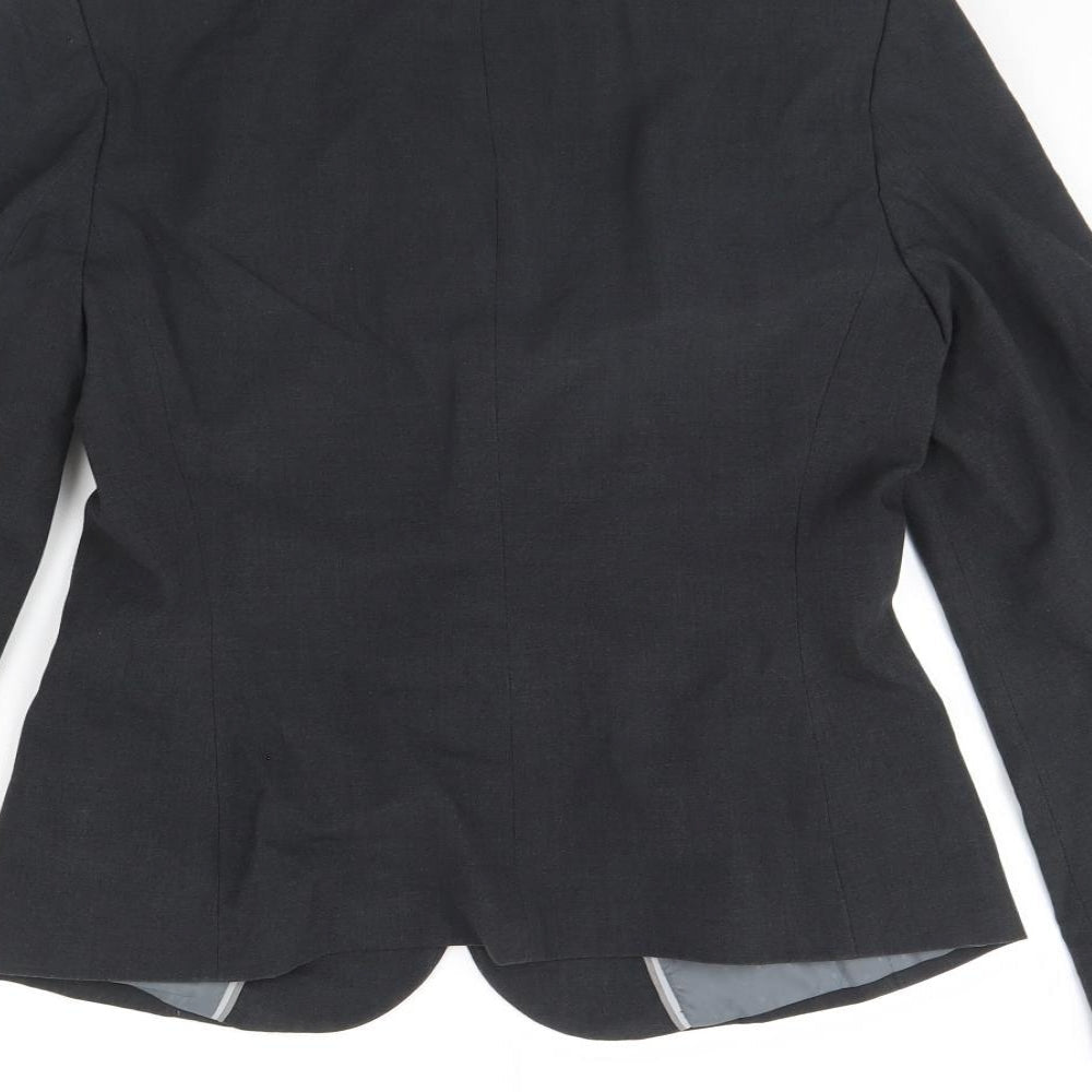 m&s Womens Grey   Jacket Blazer Size 12  - Shoulder Pads
