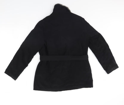 Womens UK Size 8 NEXT Black Rain Coat