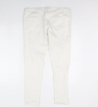 Womens UK Size 36 in Preworn Regular Fit Skinny Ivory Jeans