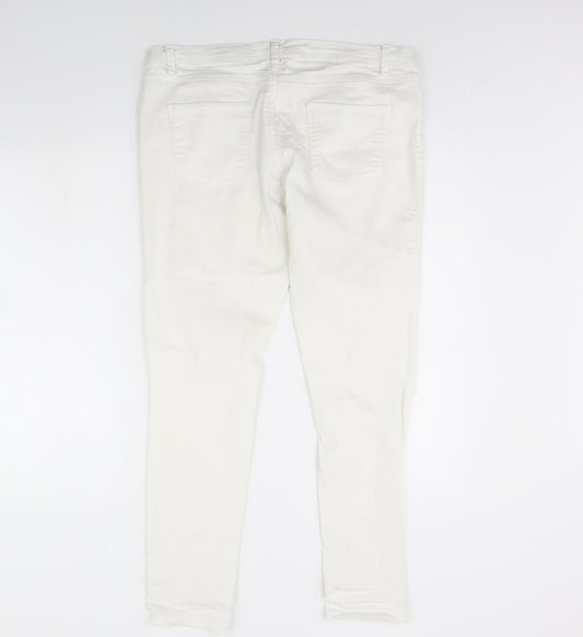 Womens UK Size 36 in Preworn Regular Fit Skinny Ivory Jeans