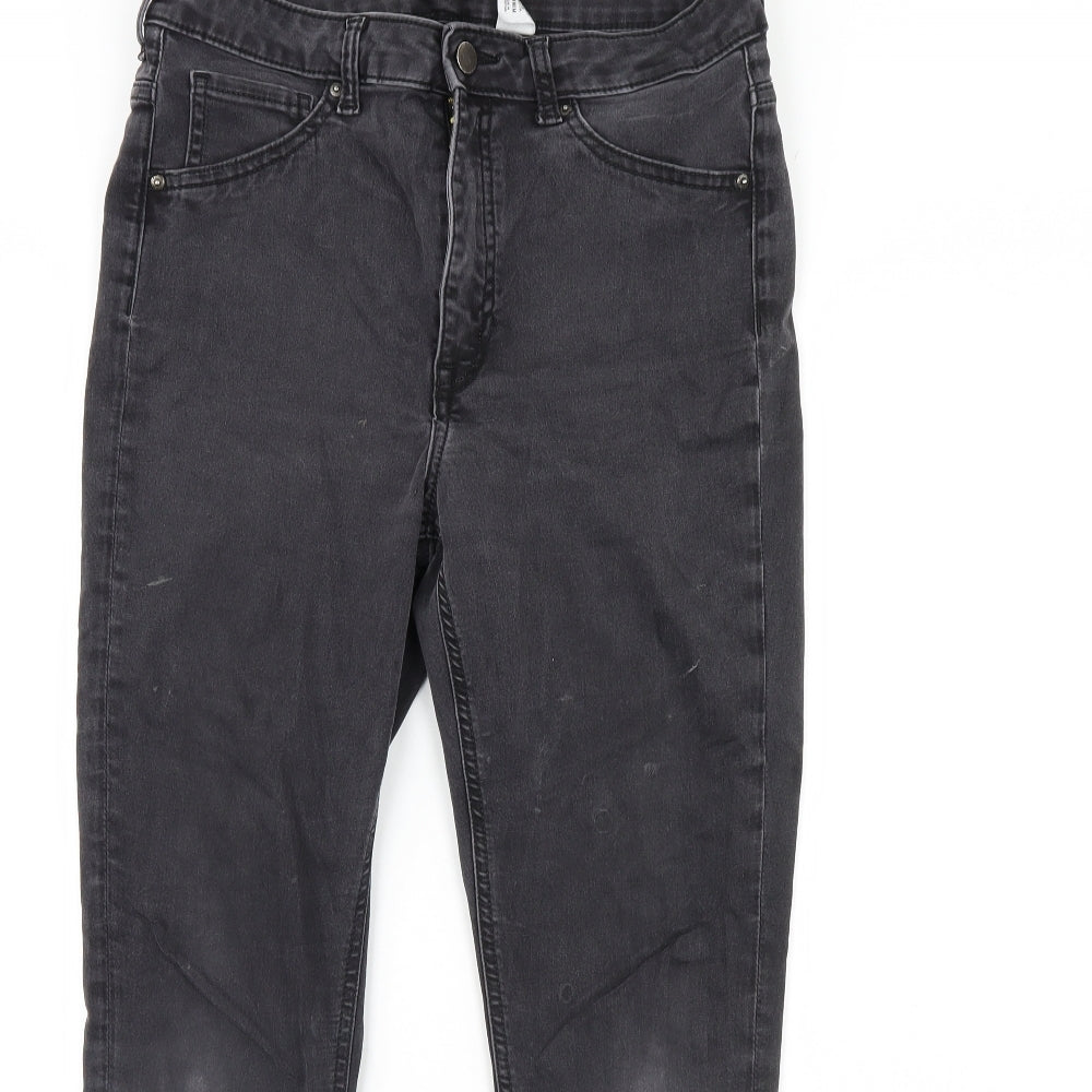 Womens UK Size 14 Preworn Regular Fit Skinny Black Jeans