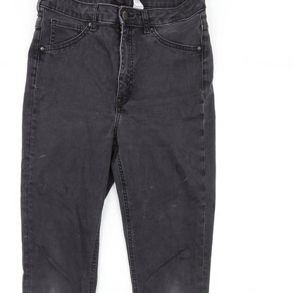 Womens UK Size 14 Preworn Regular Fit Skinny Black Jeans