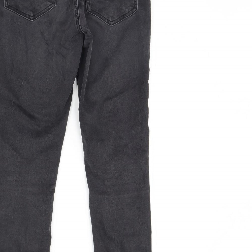Womens UK Size 14 Preworn Regular Fit Skinny Black Jeans