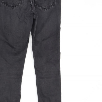 Womens UK Size 14 Preworn Regular Fit Skinny Black Jeans