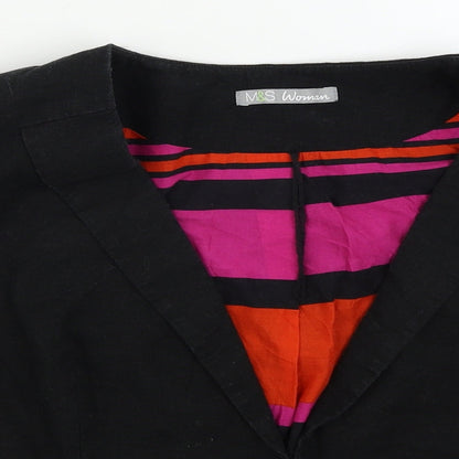 Womens UK Size 16 Marks and Spencer Black Overcoat