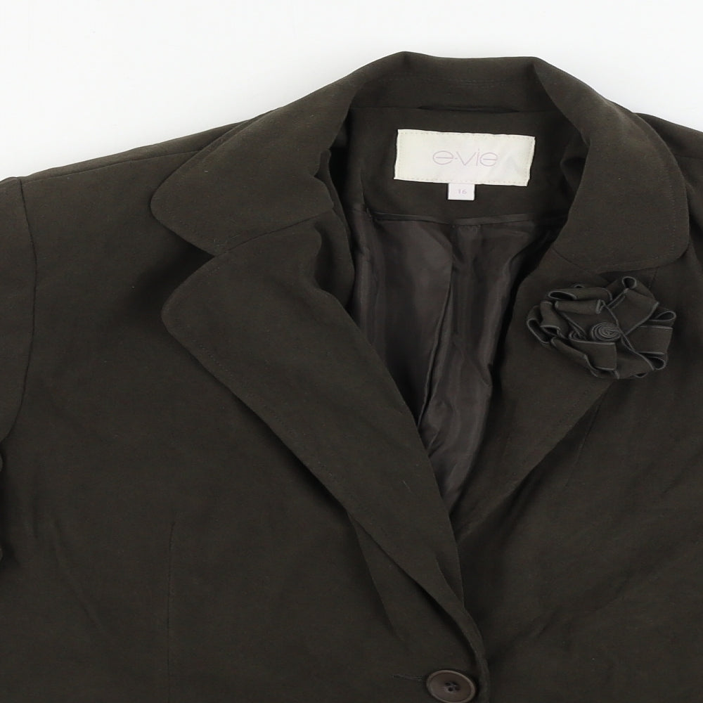 Womens UK Size 16 EVIE Regular Brown Blazer