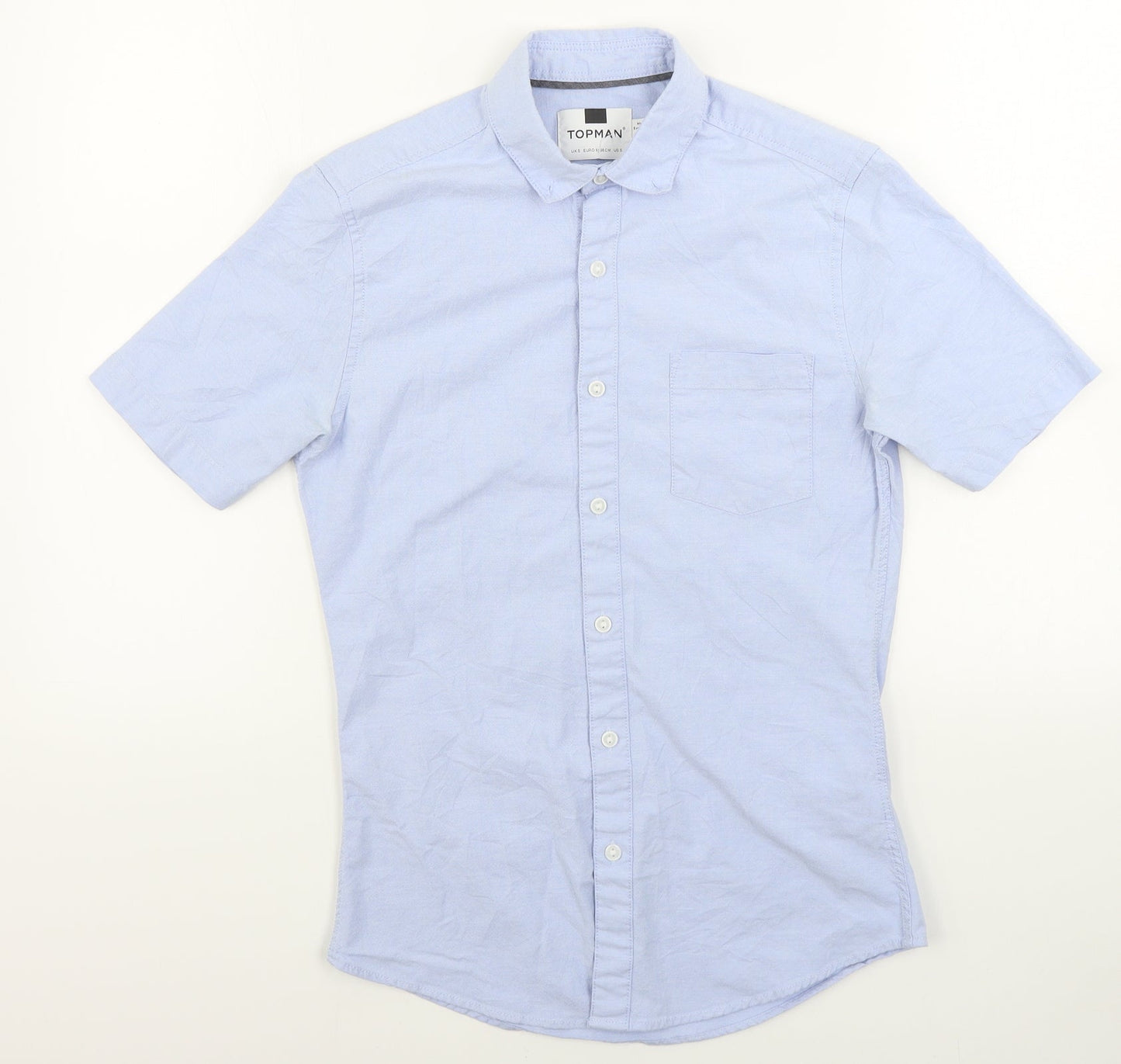 Topman Mens Blue    Button-Up Size S