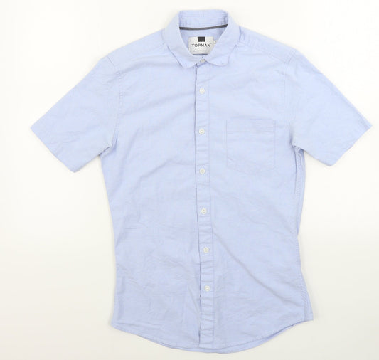 Topman Mens Blue    Button-Up Size S