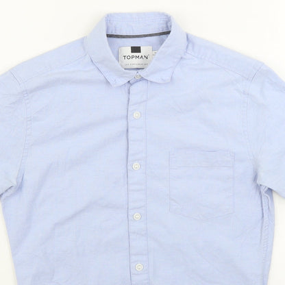 Topman Mens Blue    Button-Up Size S