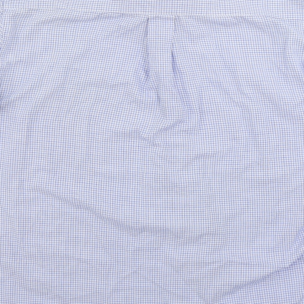 Tom Hagan Mens Blue Check   Button-Up Size M