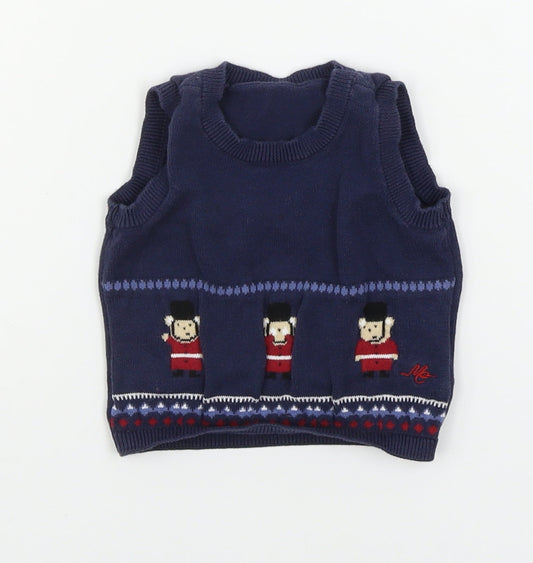 Mother Care Baby Blue Geometric  Jacket  Size 3-6 Months