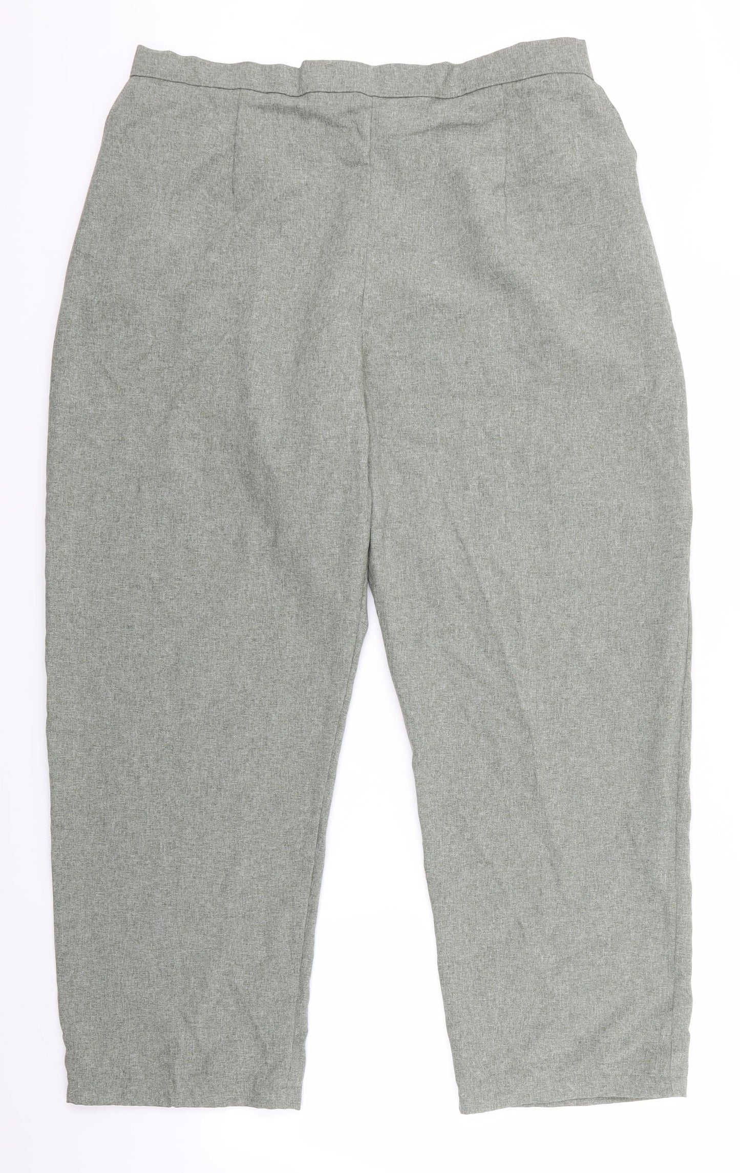 24 Womens Green   Trousers  Size L L28 in - Elastic Waist Trousers