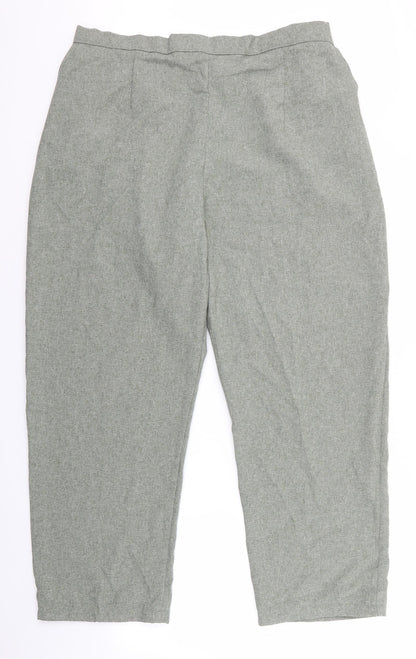 24 Womens Green   Trousers  Size L L28 in - Elastic Waist Trousers