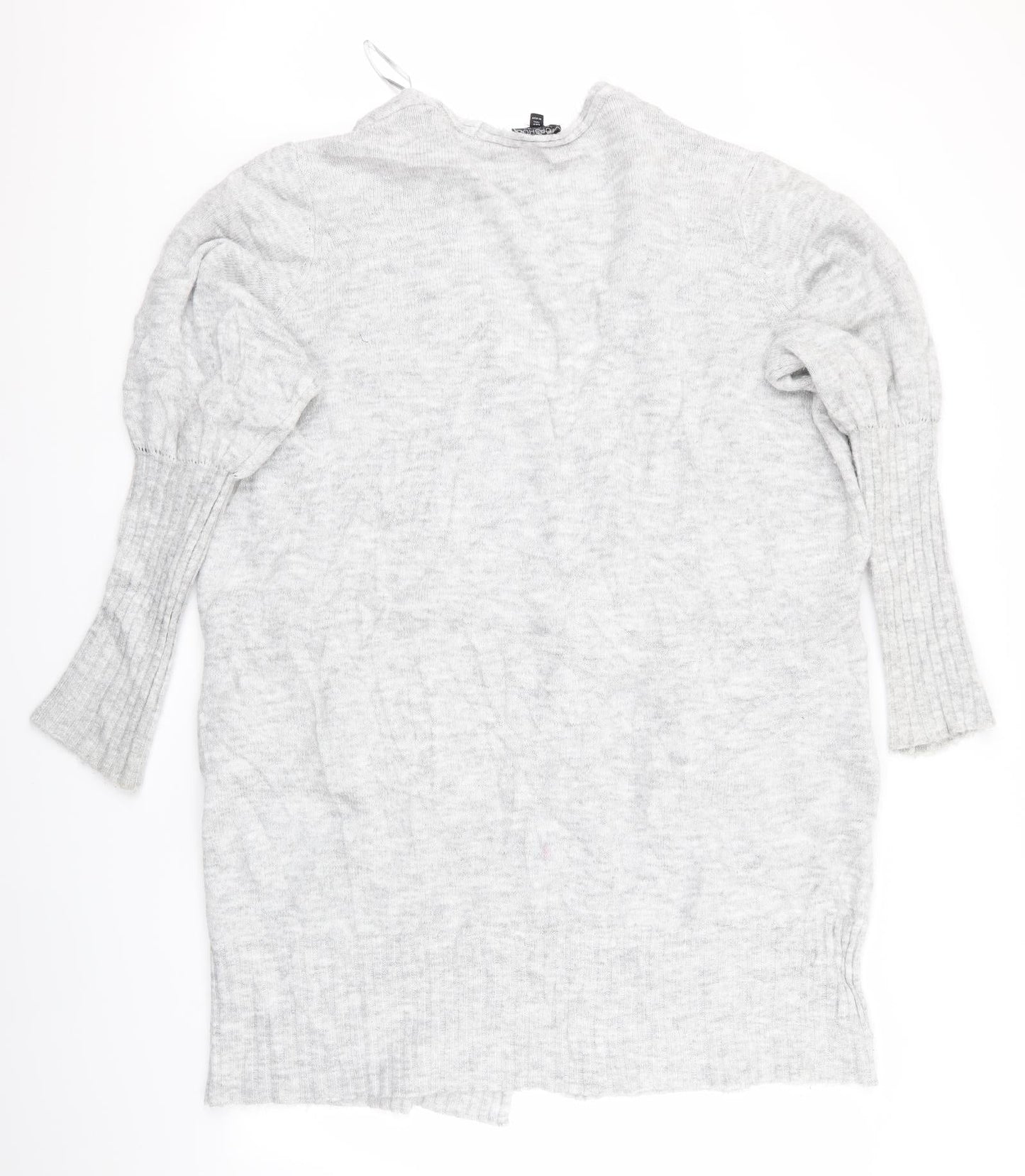 Womens UK Size 14 Topshop Grey Cardigan Jumper
