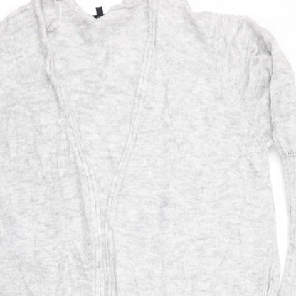 Womens UK Size 14 Topshop Grey Cardigan Jumper