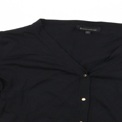 incorporatewear Womens Black   Cardigan Jumper Size M  - Incorporatewear