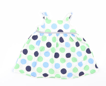 Cherokee Girls Multicoloured Polka Dot  Pinafore/Dungaree Dress  Size 18 Months  - Cherokee Pinafore Dress Toddler