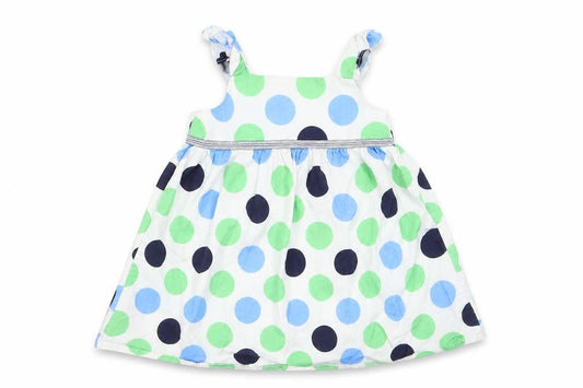 Cherokee Girls Multicoloured Polka Dot  Pinafore/Dungaree Dress  Size 18 Months  - Cherokee Pinafore Dress Toddler