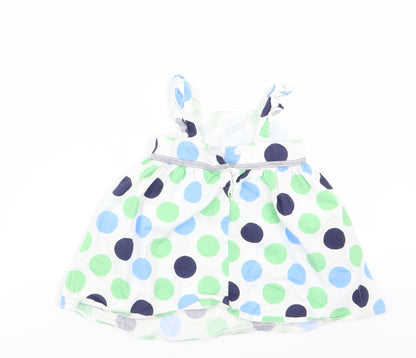 Cherokee Girls Multicoloured Polka Dot  Pinafore/Dungaree Dress  Size 18 Months  - Cherokee Pinafore Dress Toddler