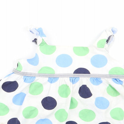Cherokee Girls Multicoloured Polka Dot  Pinafore/Dungaree Dress  Size 18 Months  - Cherokee Pinafore Dress Toddler