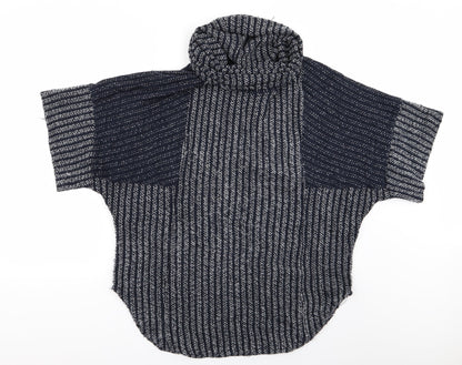 Stock Shop Womens Blue Striped  Pullover Jumper Size S  - Stock Shop Cowl Sweater