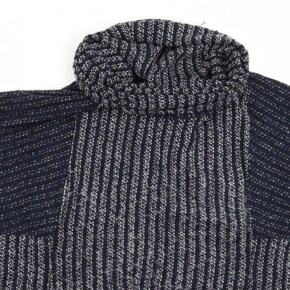 Stock Shop Womens Blue Striped  Pullover Jumper Size S  - Stock Shop Cowl Sweater