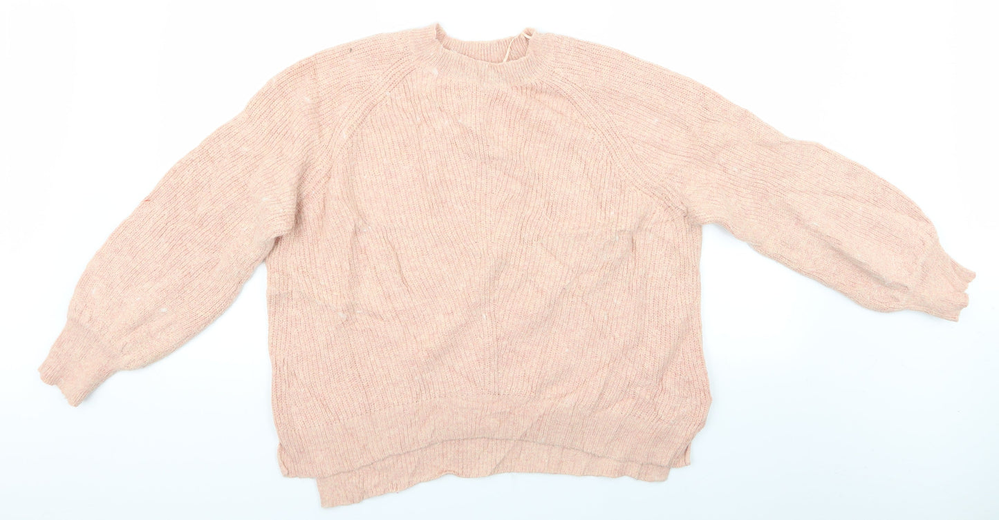 Womens UK Size L Marks and Spencer Pink Pullover Jumper