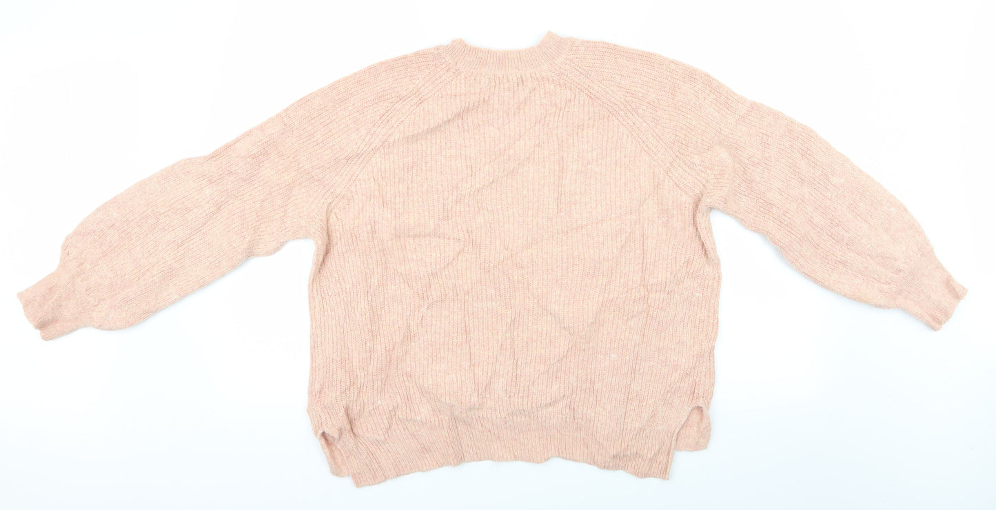 Womens UK Size L Marks and Spencer Pink Pullover Jumper