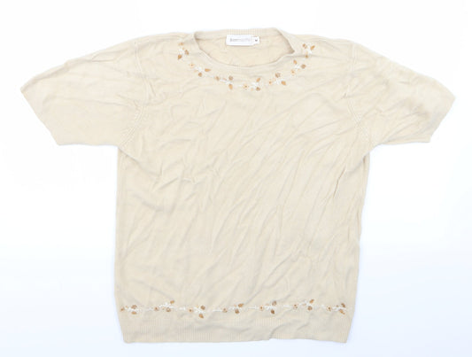 Womens UK Size M Bonmarché Beige Pullover Jumper