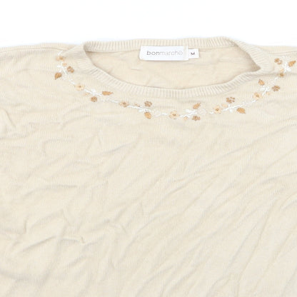 Womens UK Size M Bonmarché Beige Pullover Jumper