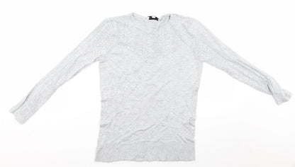 Womens UK Size 6 Warehouse Grey Pullover Jumper