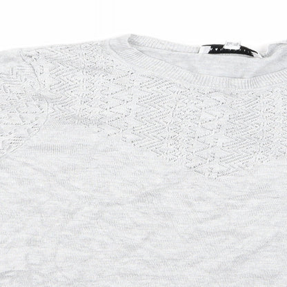 Womens UK Size 6 Warehouse Grey Pullover Jumper