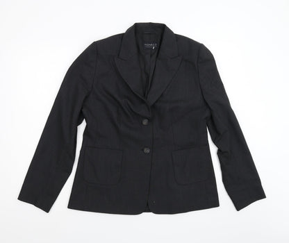 Monaco Womens Grey   Jacket Suit Jacket Size 16