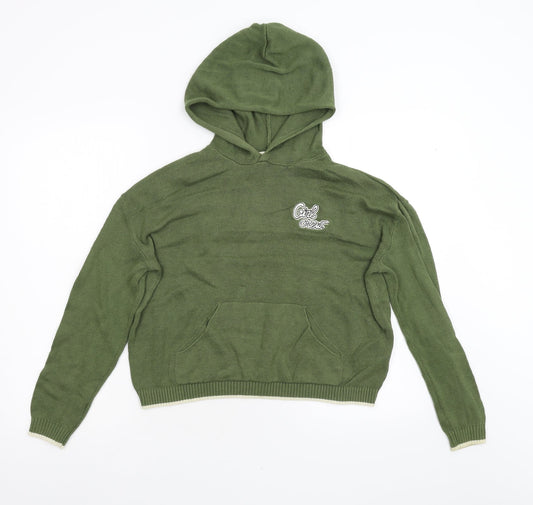 Womens UK Size M H&M Green Pullover Jumper