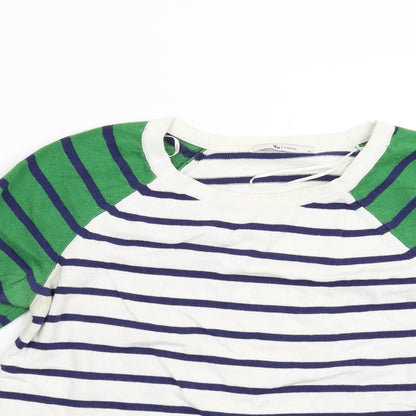 TU Womens Multicoloured Striped Knit Pullover Jumper Size 10