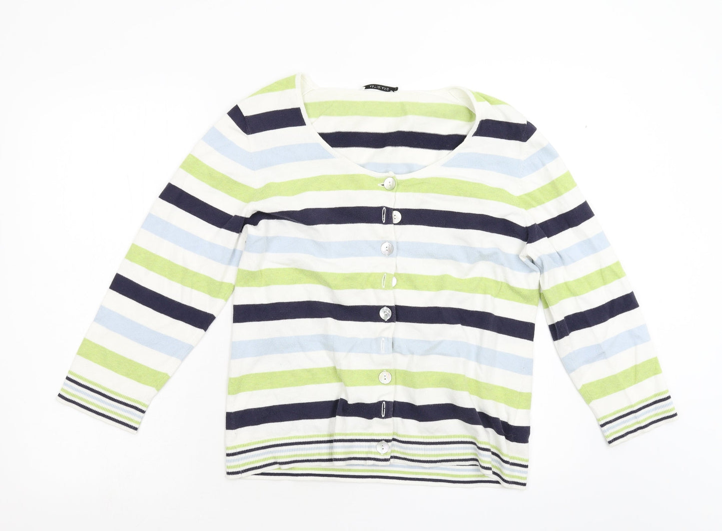 Artigiano Womens Multicoloured Striped  Pullover Jumper Size L